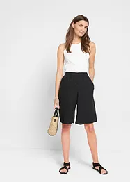 Bermuda met linnen en high waist comfortband, bonprix
