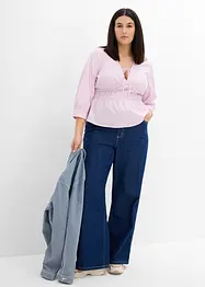 Blouse met plooitjes en elastische naden, bonprix