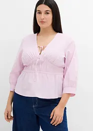 Blouse met plooitjes en elastische naden, bonprix