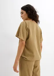 Oversized blouse met elastische zoom, bonprix