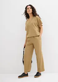 Oversized blouse met elastische zoom, bonprix