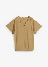 Oversized blouse met elastische zoom, bonprix