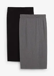 Jersey kokerrok (set van 2), bonprix