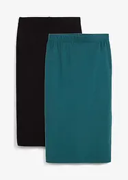 Jersey kokerrok (set van 2), bonprix