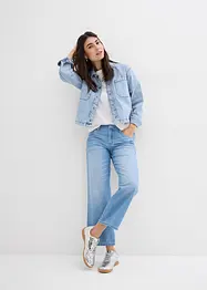 Straight jeans mid waist, low stretch cropped, bonprix