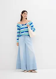 Wide leg jeans, mid waist, comfortabele taillenband, bonprix