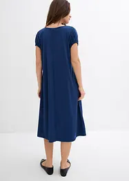 Jersey jurk met V-hals in een viscosemix, bonprix