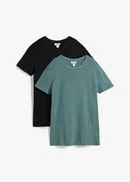 Geribd T-shirt, slim fit (set van 2), bonprix