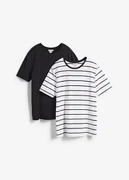 T-shirt (set van 2) van puur biologisch katoen, bonprix
