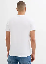 T-shirt van biologisch katoen, slim fit (set van 2), bonprix