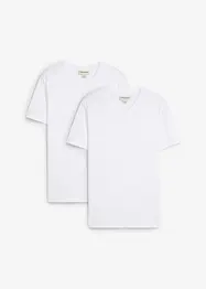 T-shirt ( set van 2) van puur biologisch katoen, slim fit, bonprix
