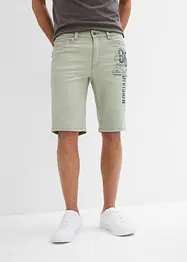 Jeans bermuda met print, regular fit, bonprix