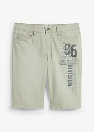 Jeans bermuda met print, regular fit, bonprix