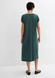 Jersey jurk met V-hals in een viscosemix, bonprix