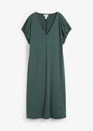 Jersey jurk met V-hals in een viscosemix, bonprix