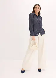 Blouse van jaquard chiffon, bonprix