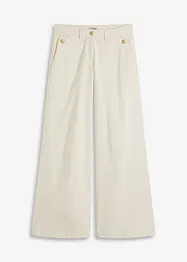 Wide leg broek met stretch, bonprix