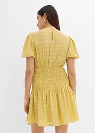 Mini jurk met gesmokt inzetstuk, bonprix