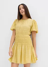 Mini jurk met gesmokt inzetstuk, bonprix