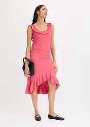 Jersey rok met volants, bonprix