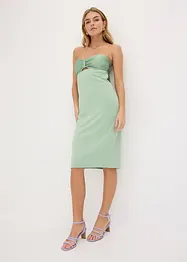 Strapless jurk met glanzend satijn, bonprix