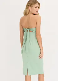 Strapless jurk met glanzend satijn, bonprix