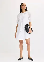 Jurk met broderie anglaise, bonprix