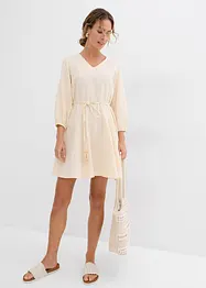 Mini jurk in skaterlook met ceintuur en 3/4 mouwen, bonprix