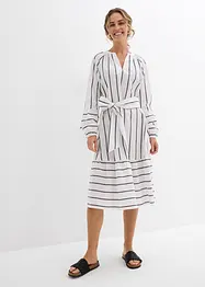 Gestreepte midi jurk van puur katoen, bonprix