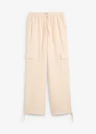 Cargo broek in vloeiende stof, bonprix
