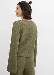 Shirtvest van bar crêpe, bonprix