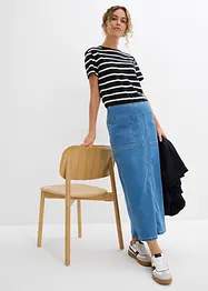Midi spijkerrok, mid waist, bonprix