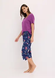 Culotte pyjamabroek met steekzakken en viscose, bonprix