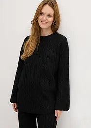 Oversized trui met kabelpatroon, bonprix