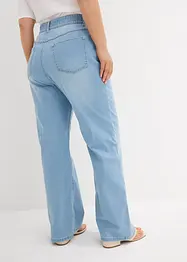 Straight jeans, high waist, split, bonprix