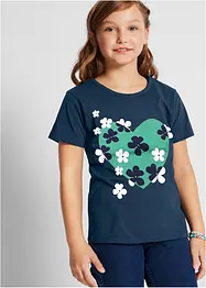 Meisjes T-shirt (set van 2) van biologisch katoen, bonprix