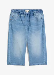 Jongens lang instap jeans bermuda, slim fit, bonprix