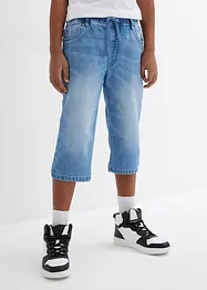 Jongens lang instap jeans bermuda, slim fit, bonprix