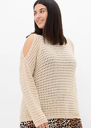 Boxy ajour trui met cut-outs, bonprix