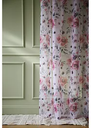 Transparant gordijn met bloemenprint (1 stuk), bonprix