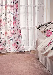 Transparant gordijn met bloemenprint (1 stuk), bonprix