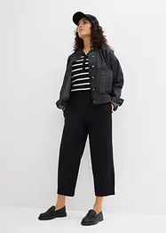 Slip-on broek met linnen, 7/8 lengte, bonprix