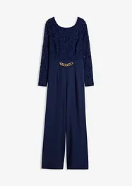 Jumpsuit met kant en kleine ketting, bonprix