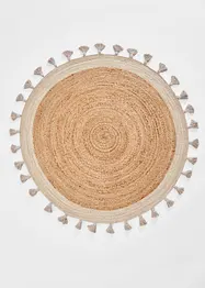 Rond vloerkleed met franjes, bonprix