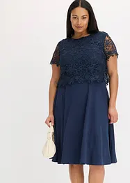 Midi jurk met kant, bonprix
