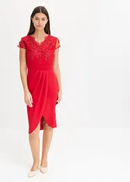 Mini jurk met kant, bonprix