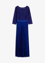 Chiffon jurk met kant en plissérok, bonprix