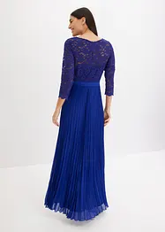 Chiffon jurk met kant en plissérok, bonprix