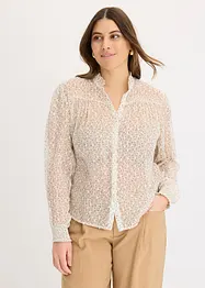 Bedrukte blouse met ruches, bonprix