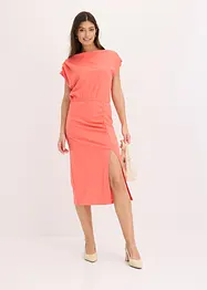Asymmetrische jersey jurk met rimpels, bonprix
